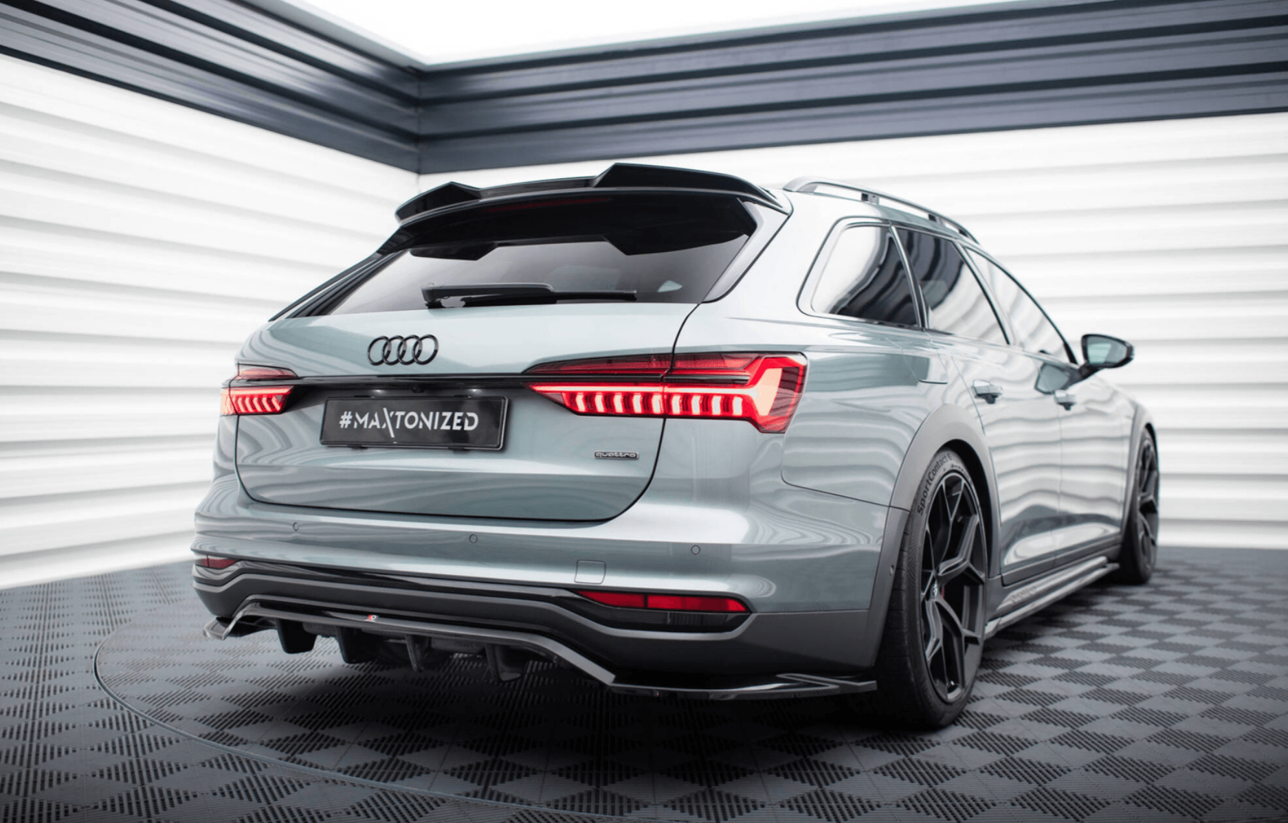 Spoiler Cap 3D Maxton Audi A6 Avant - A6 Allroad - A6 S-Line Avant - S6 Avant C8 - C8 Facelift-4